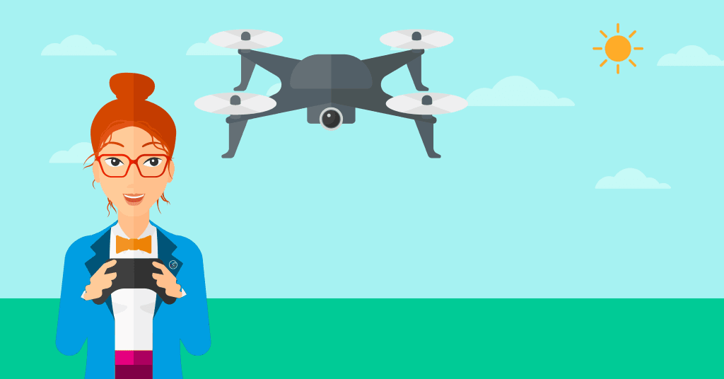 Aniella flying a drone